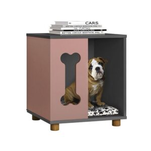 Mesa lateral pet golden Grafito Rosa